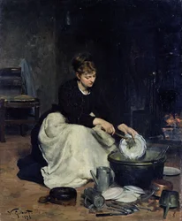 The Kitchen Maid Washing-Up